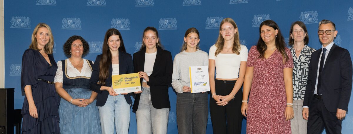Bayerische Klimaschulen für Nachhaltigkeit und Umweltschutz geehrt Klimaschule1