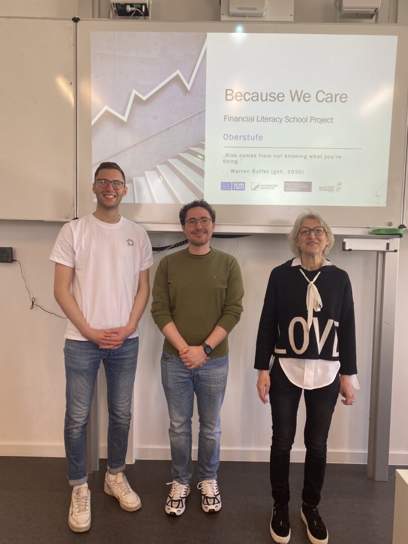 Because we care: Financial literarcy school project am ESG! 